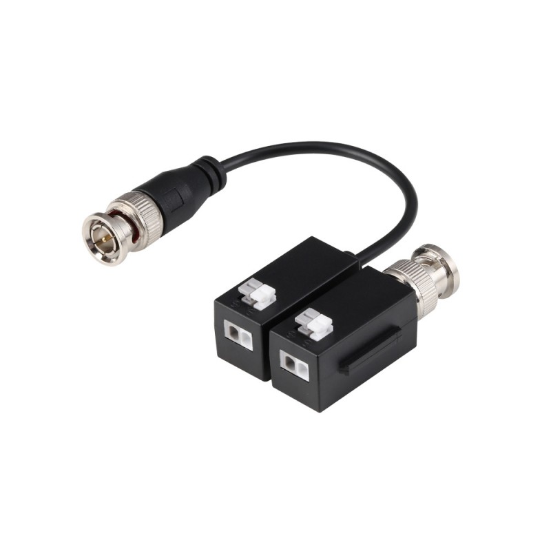 Kit Conversor UTP Vídeo para HDCVI/TVI/AHD hasta 4K Apilable con 1 Cable Flexible y PushPin