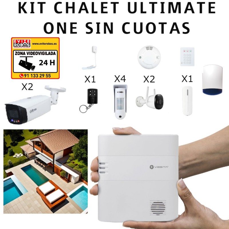 Kit Ultimate One de Alarma para Chalet Sin Cuotas Mensuales: Máxima Protección y Control Total