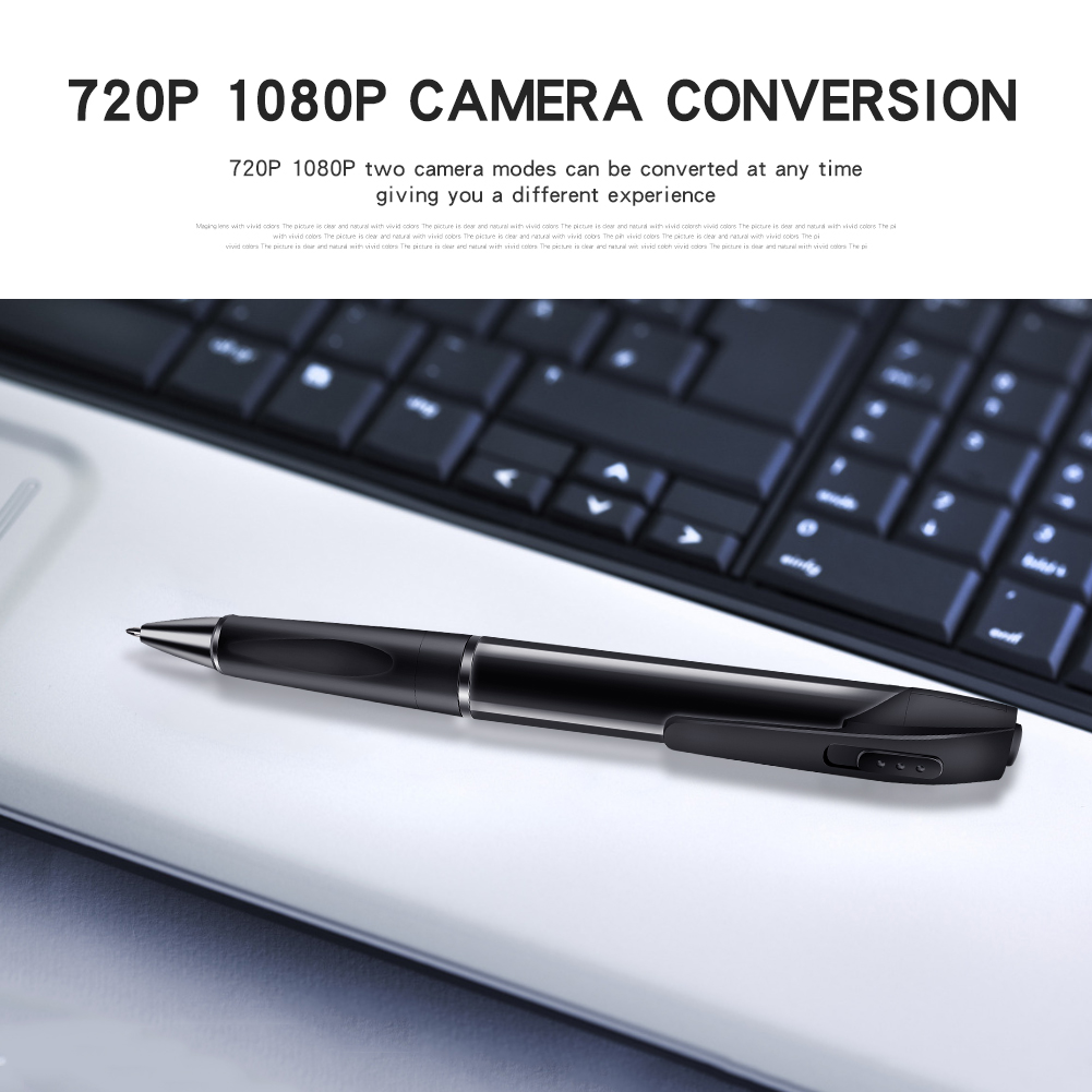 Bolígrafo de cámara espía pro con resolución HD de 32 GB detección de movimiento y soporte para tarjetas microSD de hasta 128 GB 